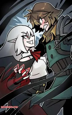Comics Porno A fight between vampire and vampire hunter – Helltaker | Juztplay en Español