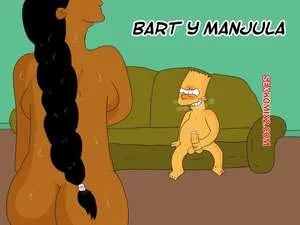 BART and MANJULA | Los Simpson