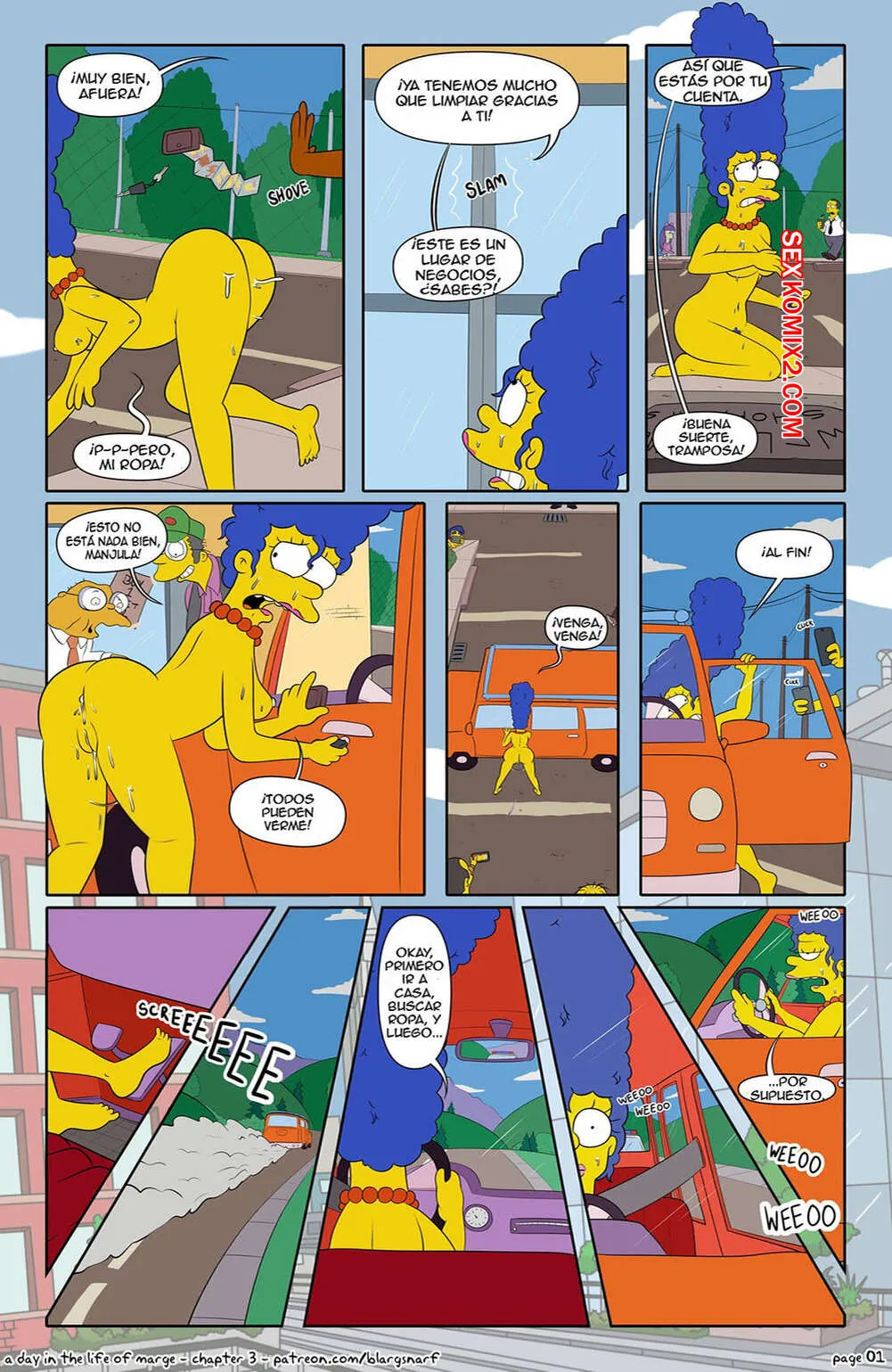 Comics Porno Los Simpson - Un Dia en la Vida de MARGE Parte 3 (Blargsnarf) - 1#